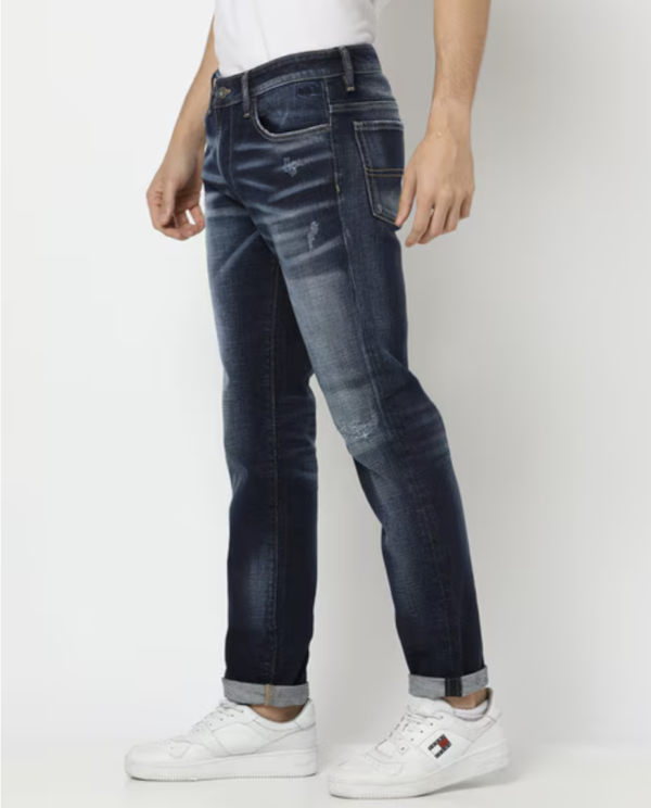 Tokyo Distressed Blue Slim Fit Jeans